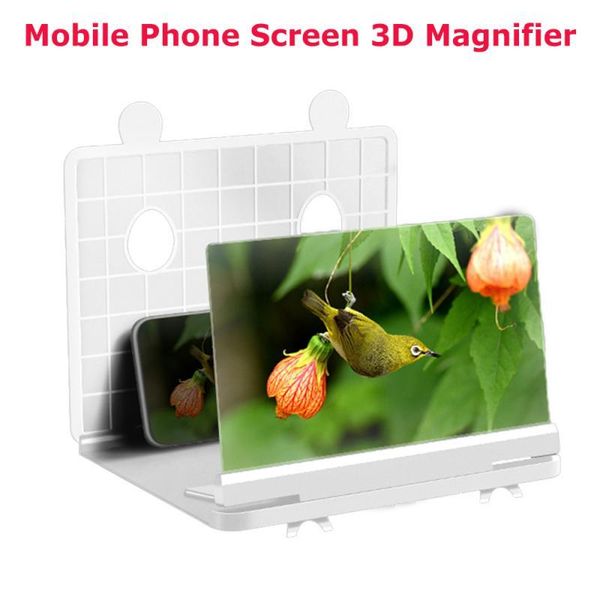 cell phone mounts & holders 2021 3d mobile screen magnifier hd video stand bracket with movie game live magnifying folding holder